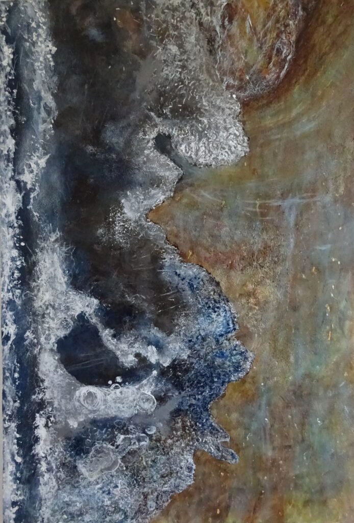 Halb Eis – halb Wasser, 50x70 cm, Acryl auf Leinwand