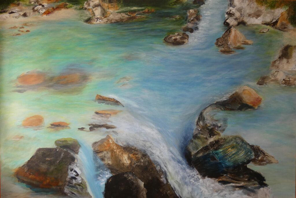 Soca I, 150x220 cm, Acryl auf Leinwand, 2024